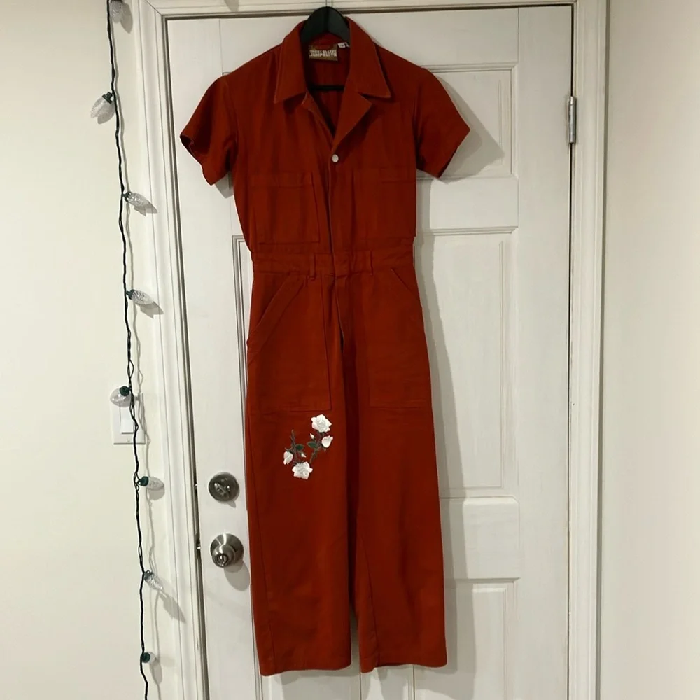 SOLD. Big Bud Press Jumpsuit with patch, Petite Small - Picture 3 of 5